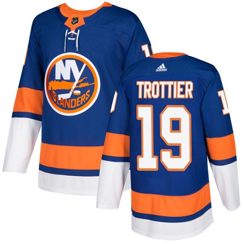 Adidas Islanders #19 Bryan Trottier Royal Blue Home Authentic Stitched NHL Jersey - Click Image to Close